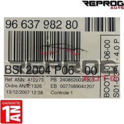 BSI VIERGE PEUGEOT 207 VALEO BSI 2004 P06-00 9663798280 6580PK 6580PJ 1663372680