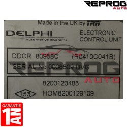 CALCULATEUR VIERGE RENAULT KANGOO 1.5DCI 8200123485 HOM8200129109 DELPHI DDCR