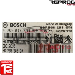 CALCULATEUR VIERGE CITROEN C3 1.6 HDI 92 0281017600 9676830080 BOSCH EDC17C10