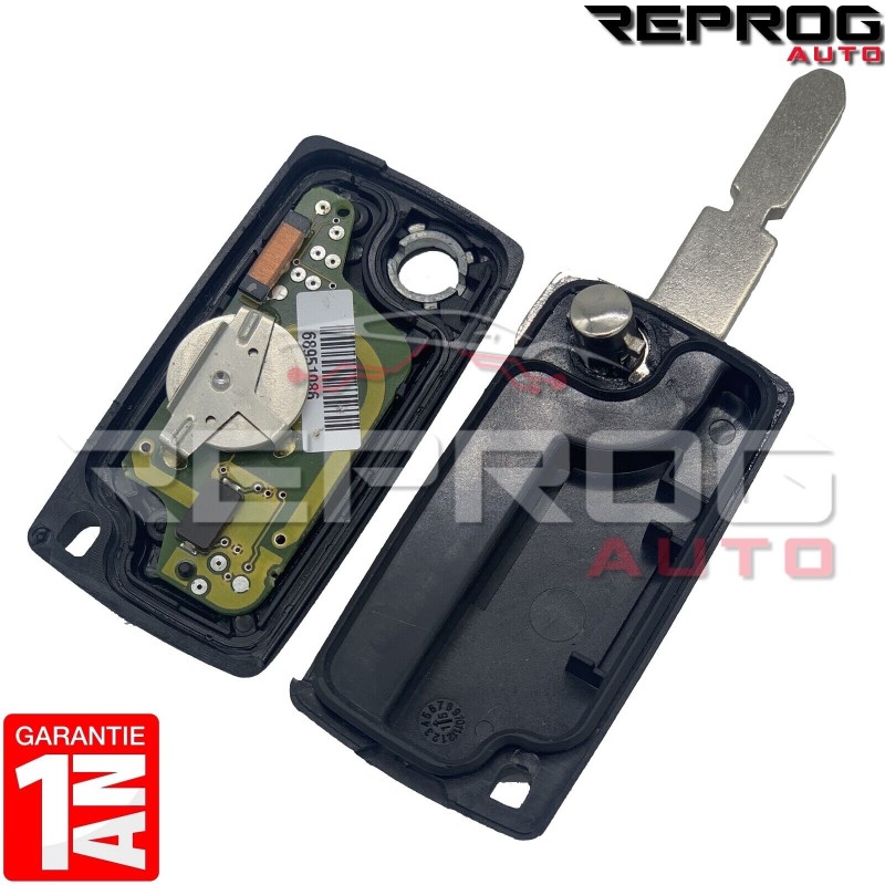 CLÉ VIERGE PEUGEOT 607 PHASE 2 6490A0 6554GN EMETTEUR TELECOMMANDE CLEF PLIP