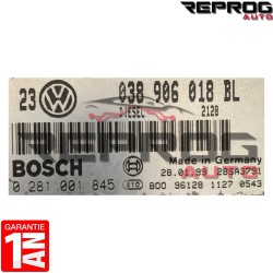 CALCULATEUR DÉCODÉ VW GOLF 4 TDI 0281001845 038906018BL BOSCH EDC15