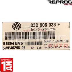 CALCULATEUR DÉCODÉ VW POLO 1.2 5WP40298 03D906033F SIEMENS SIMOS 3PG