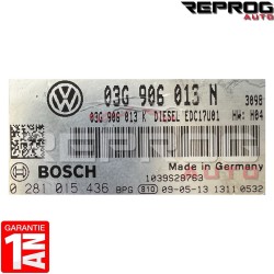 CALCULATEUR DÉCODÉ SEAT IBIZA TDI 0281015436 03G906013N BOSCH EDC17U01