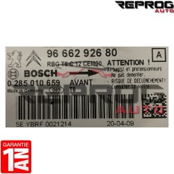 CALCULATEUR AIRBAG VIERGE PEUGEOT 3008 0285010659 9666292680 BOSCH