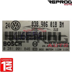 CALCULATEUR DÉCODÉ VW GOLF 4 TDI 0281001846 038906018BM BOSCH EDC15