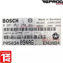 CALCULATEUR CHRYSLER PT CRUISER 2.2 CRD 0281012283 P05034094AG BOSCH EDC16C2