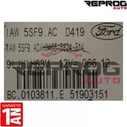 CALCULATEUR MOTEUR VIERGE FORD KA IAW 5SF9.AC HW405 51903151