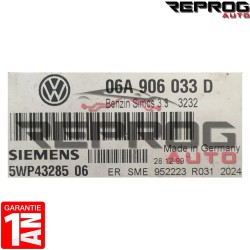 CALCULATEUR MOTEUR DÉCODÉ VW NEW BEETLE 1.6i 06A906033D 5WP43285 SIMOS 3.3