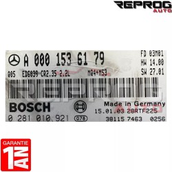 CALCULATEUR MOTEUR VIERGE MERCEDES SPRINTER A0001536179 0281010921 BOSCH EDC15C6