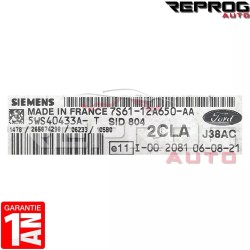 CALCULATEUR FORD FIESTA 1.4 TDCI 5WS40433A-T 7S61-12A650-AA SIEMENS SID804