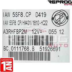 copy of CALCULATEUR VIERGE FIAT GRANDE PUNTO 1.2 IAW 5SF8.NS HW401 51918335