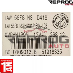 CALCULATEUR VIERGE FIAT GRANDE PUNTO 1.2 IAW 5SF8.NS HW401 51918335