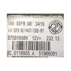 CALCULATEUR MOTEUR VIERGE FIAT 500 IAW 5SF9.MS HW401 51966061